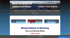 Desktop Screenshot of bensonschoolofmotoring.co.uk