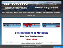 Tablet Screenshot of bensonschoolofmotoring.co.uk
